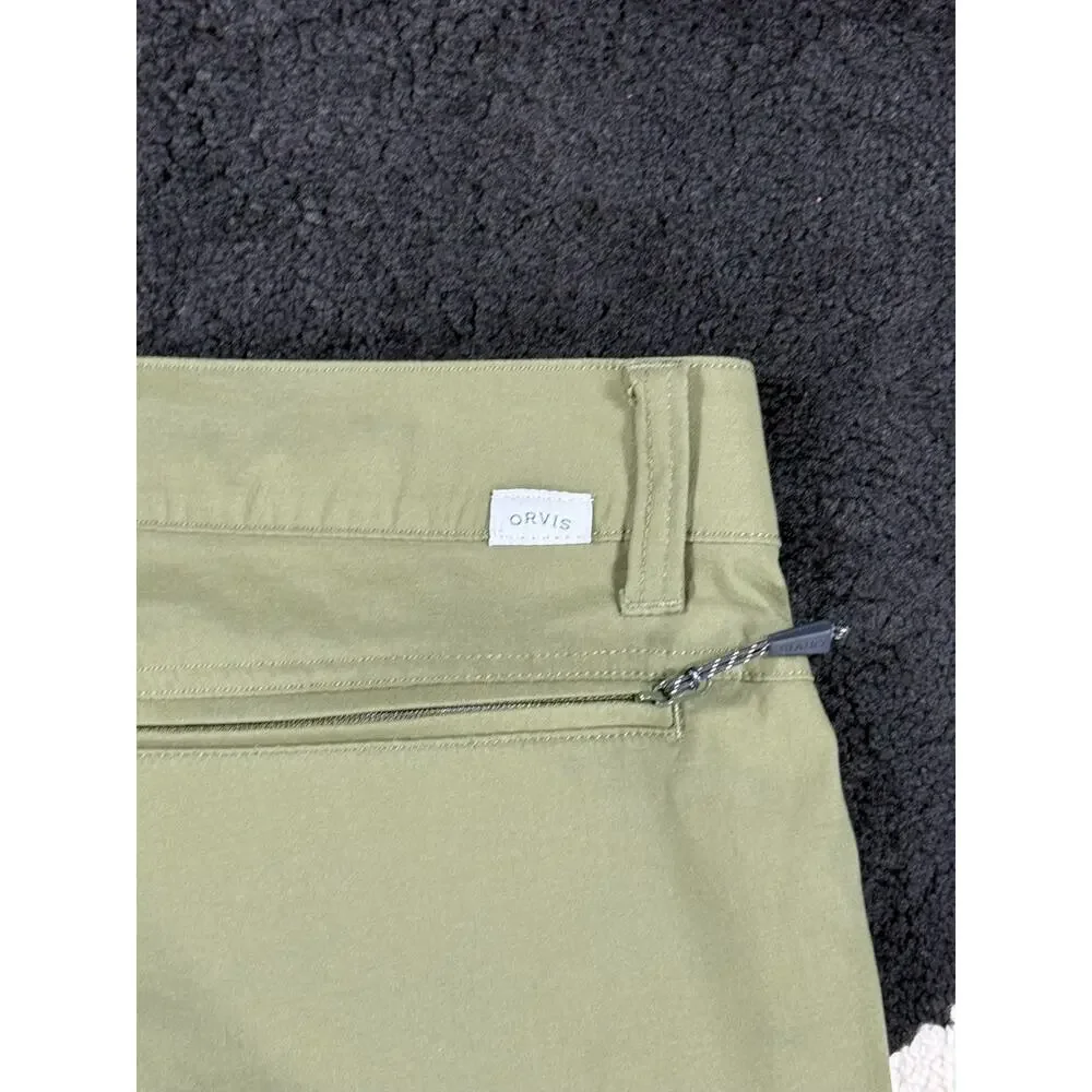Orvis Pants Mens 36x32 Tech Pant Green Casual Stretch Hiking Cargo Outdoor